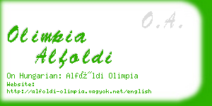 olimpia alfoldi business card